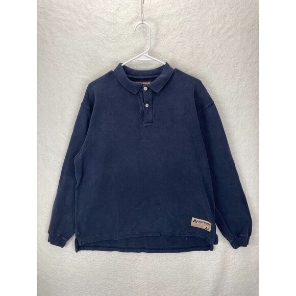Abercrombie Performance Sweatshirt Men’s Size L Blue Long Sleeve Collar Pullover - Picture 1 of 7
